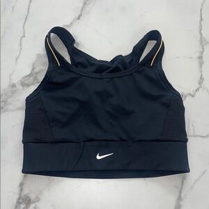 Nike Women's Black and Gold Sports Bra